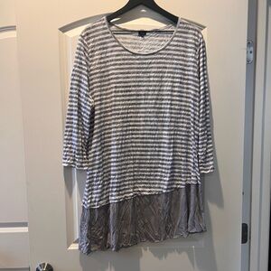 Striped Gray Women's Top